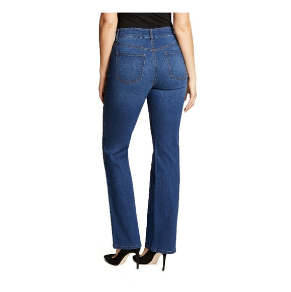 Gloria Vanderbilt High Rise Relaxed Straight Leg Petite Jeans - Picture 2 of 12